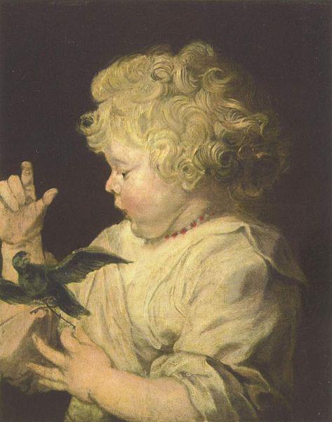Anthony Van Dyck Portrat eines Kindes mit Vogel Germany oil painting art